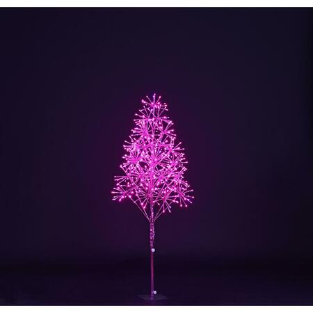 QUEENS OF CHRISTMAS 4 ft. Starburst LED Tree, Pink LED-TR3D04-LPI